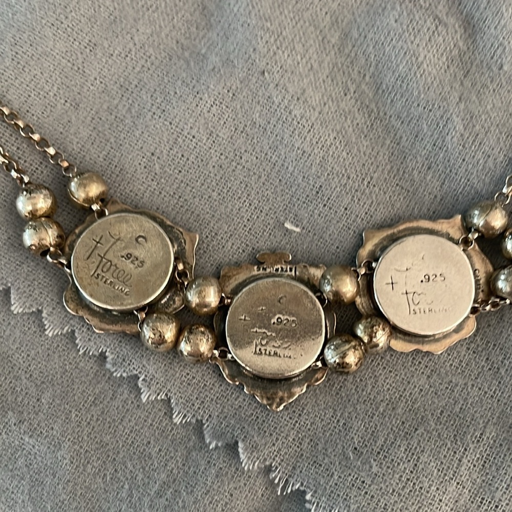 TForee 925 Vintage luggage tag choker - Picture 3 of 4